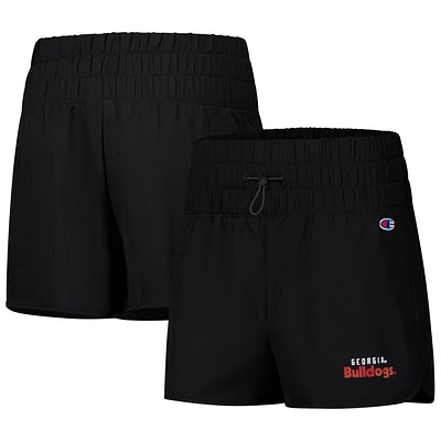 Women's Champion  Black Georgia Bulldogs Tailgate Her Woven Shorts