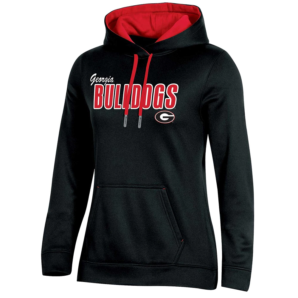 Women's Champion Black Georgia Bulldogs Team Pullover Hoodie