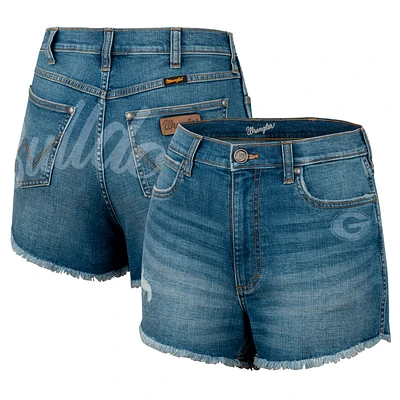 Colosseum x Wrangler pour femme Blue Georgia Bulldogs Retro High Rise Cut-Off Shorts