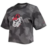 Women's Columbia Gray/Black Georgia Bulldogs Park Camo Boxy T-Shirt