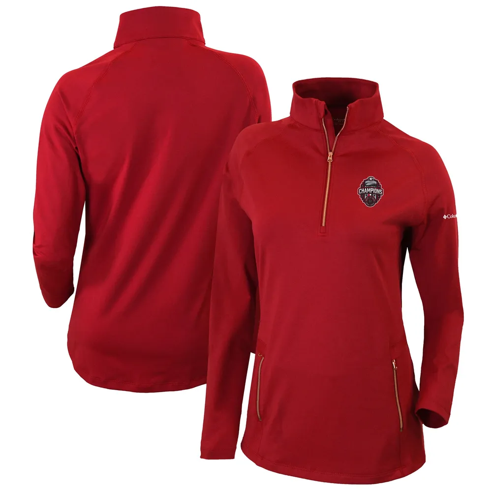 Columbia Women's Boston Red Sox Red Outward Nine Quarter-Zip Shirt