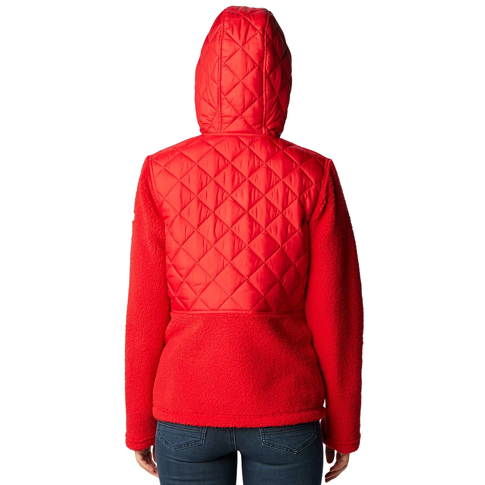 CBA UGA RED WOMENS CRESTED PEAK FULL ZIP JACLAD