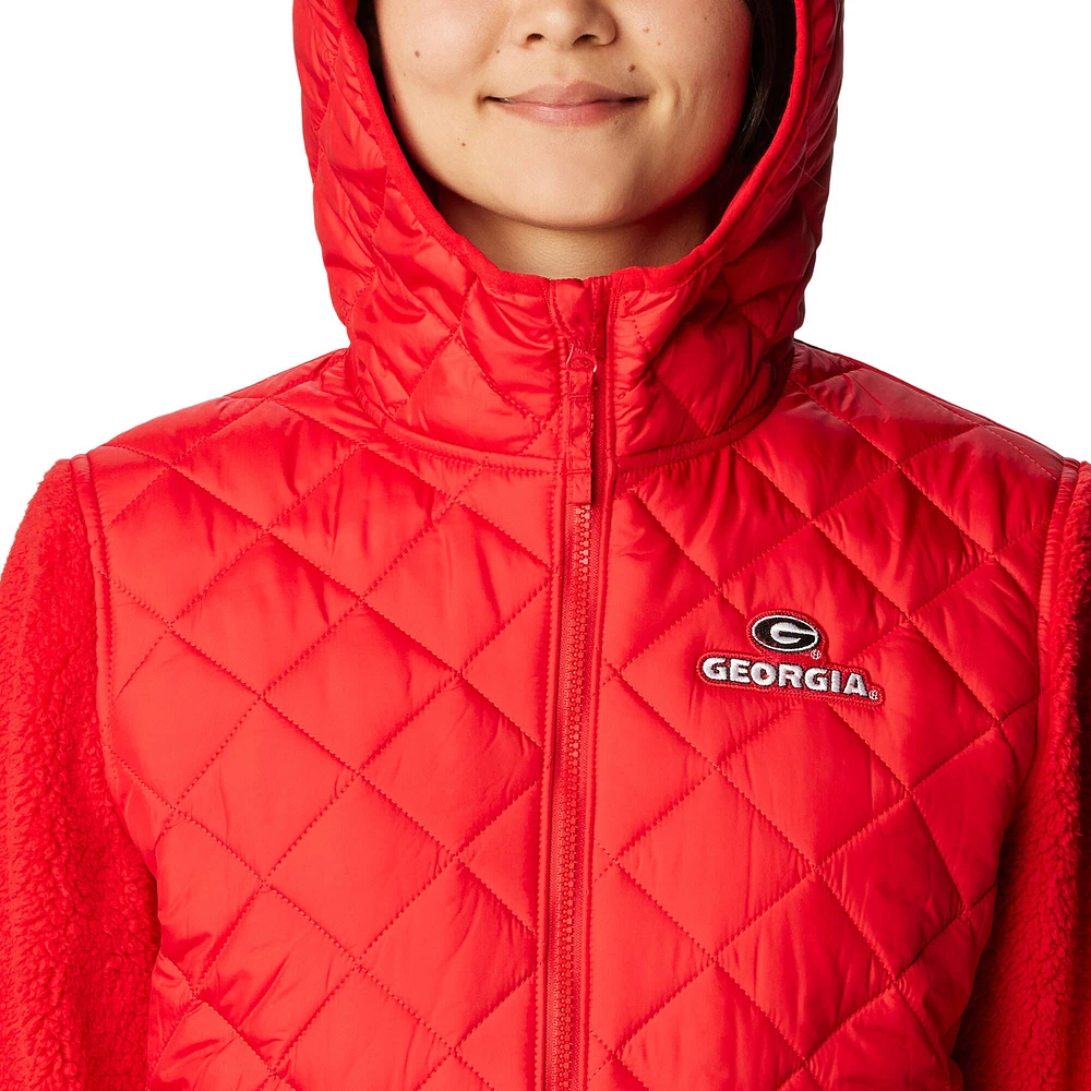 CBA UGA RED WOMENS CRESTED PEAK FULL ZIP JACLAD