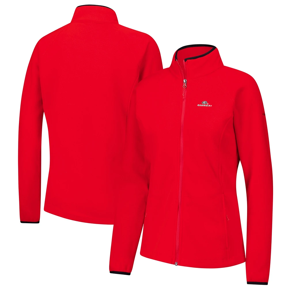 Veste polaire entièrement zippée Columbia Red Georgia Bulldogs Give & Go II pour femme