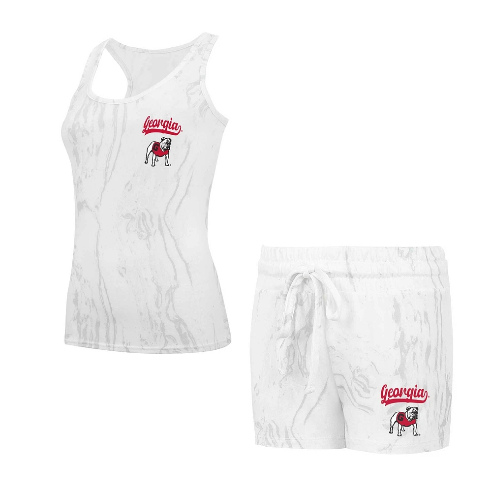 Women's Concepts Sport Georgia Bulldogs Quartz Tank Top & Shorts Set