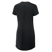 Women's Fanatics Black Georgia Bulldogs Ruched Drape T-Shirt Dress
