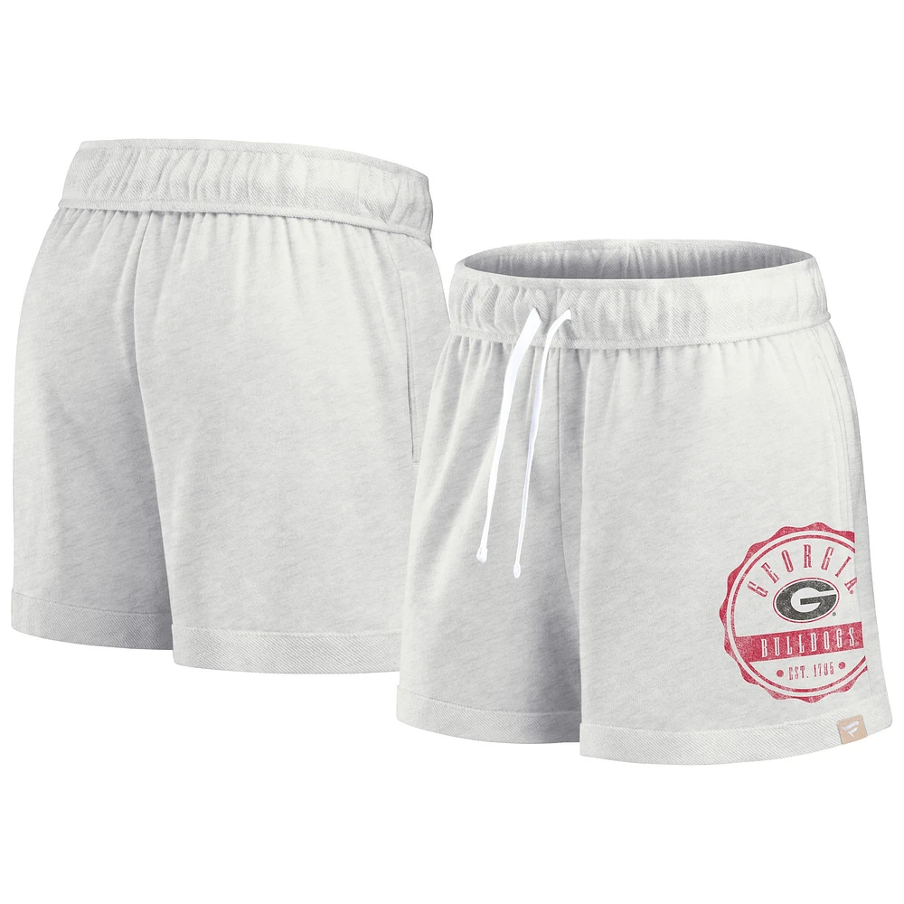 Women's Fanatics Oatmeal Georgia Bulldogs Win Badge Shorts