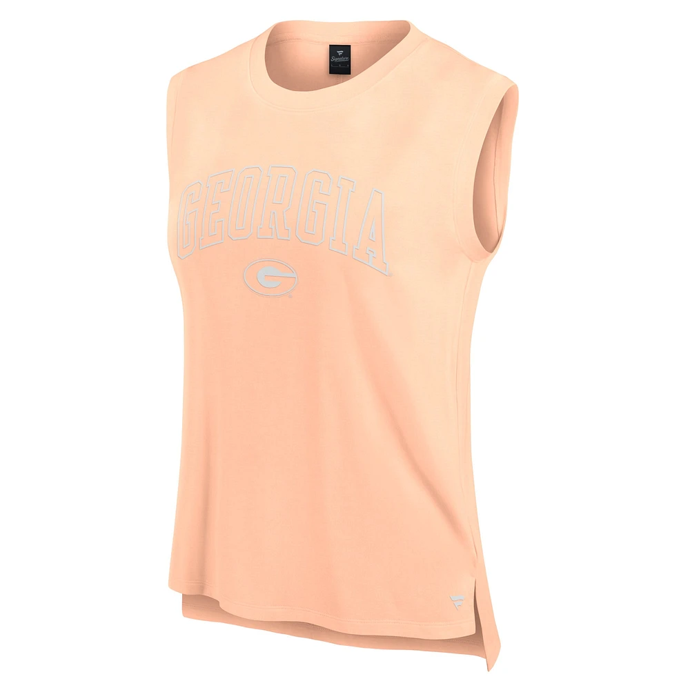 Women's Fanatics Orange Georgia Bulldogs Studio Gym Tank Top