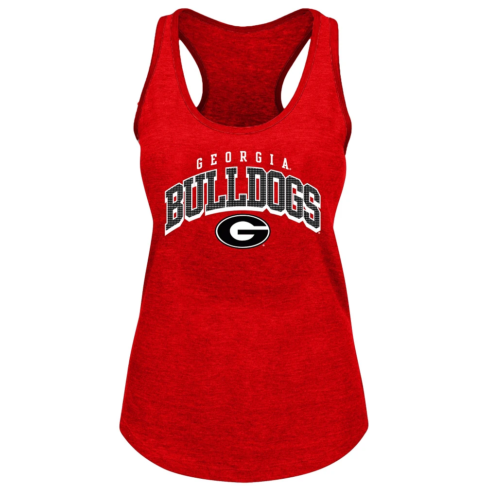Débardeur à strass grande taille pour femmes Fanatics Red Georgia Bulldogs
