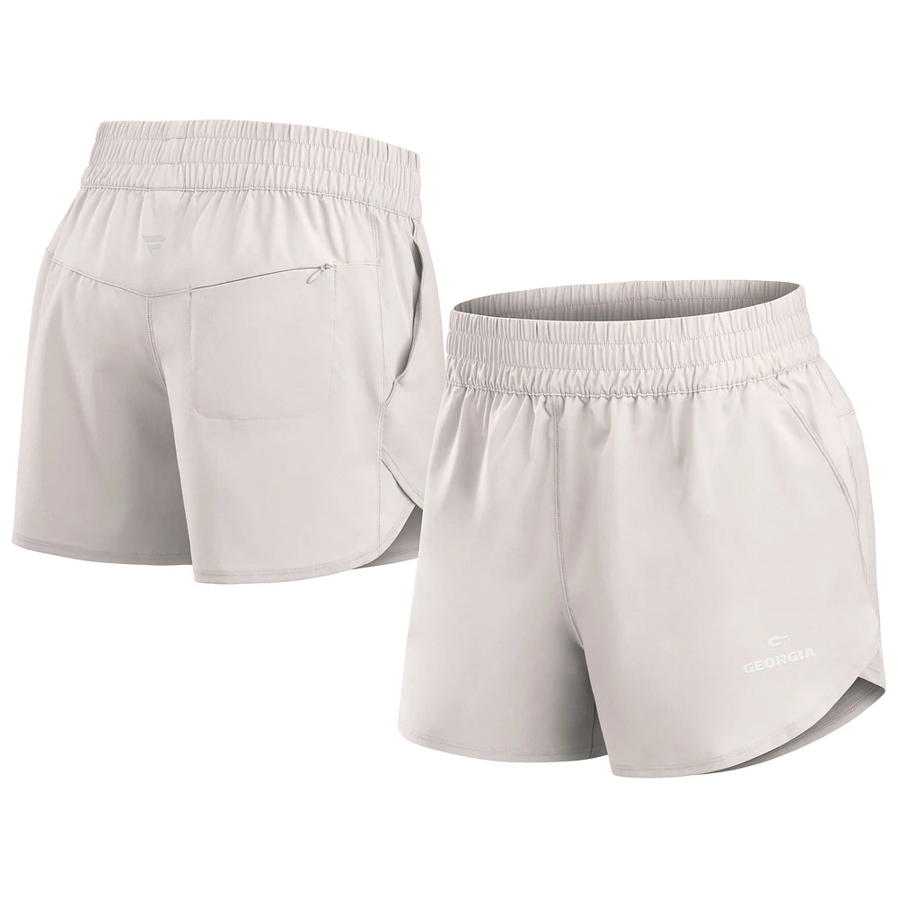 Short tissé Vibe blanc Georgia Bulldogs Studio Fanatics pour femmes