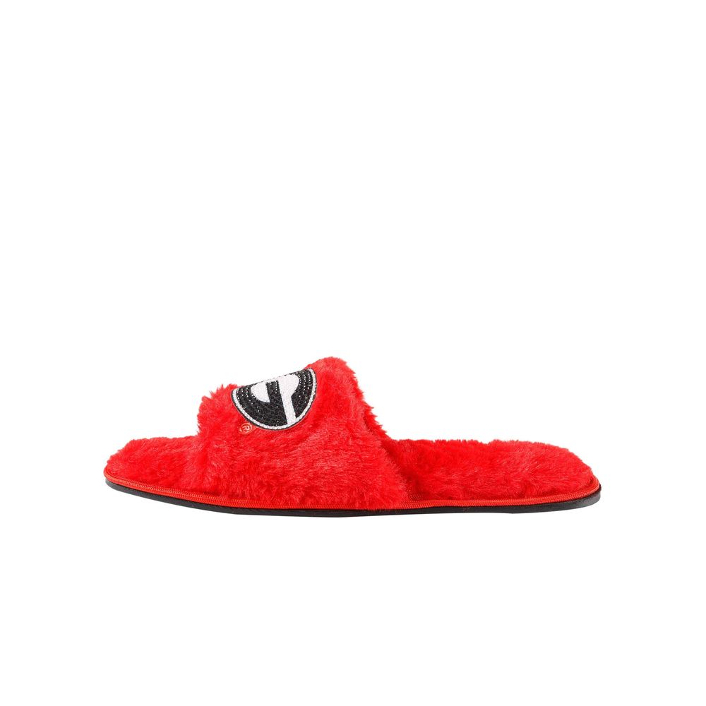 Women's FOCO Red Georgia Bulldogs Rhinestone Fuzzy Slippers