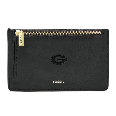 Georgia Bulldogs Fossil Women's Logan Leather Card Case