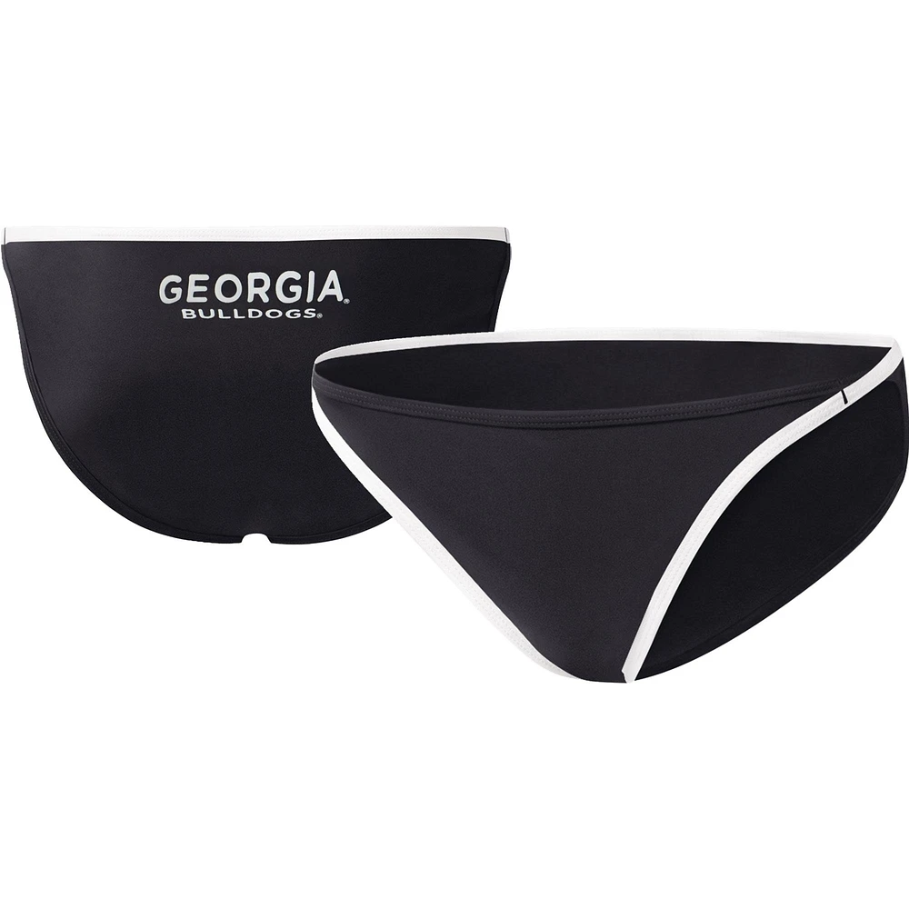 Women's G-III 4Her by Carl Banks Black Georgia Bulldogs Play Action Bikini Bottoms