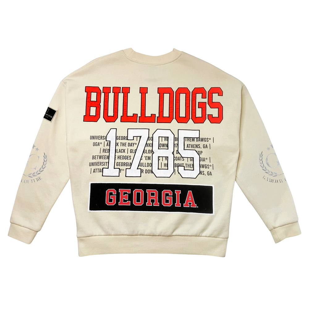 Sweat-shirt à enfiler Slay pour femme de couleur crème Gameday Couture Georgia Bulldogs