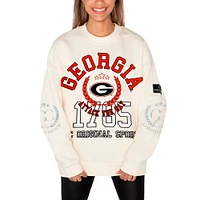 Women's Gameday Couture Cream Georgia Bulldogs Slay Pullover Sweatshirt