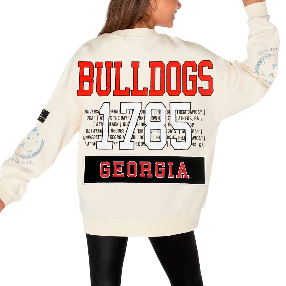 Sweat-shirt à enfiler Slay pour femme de couleur crème Gameday Couture Georgia Bulldogs