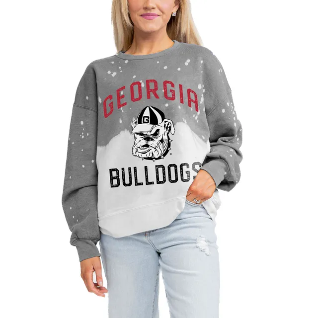 Women's Gameday Couture Gray Georgia Bulldogs Drop Shoulder Fleece Drop  Pullover Sweatshirt