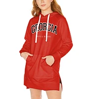 Women's Gameday Couture Red Georgia Bulldogs Take a Knee Raglan Hooded Sweatshirt Dress