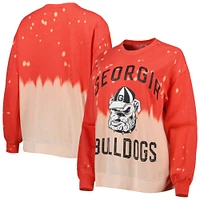 Gameday Couture Red Georgia Bulldogs Twice As Nice Délavé Dip-Dye Pull à manches longues pour femme