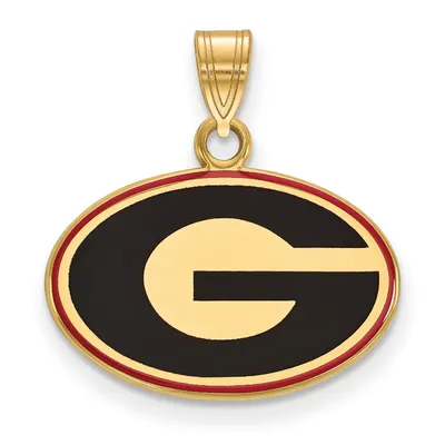 Georgia Bulldogs Women's Gold Plated Small Enamel Pendant