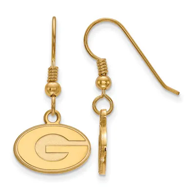 Georgia Bulldogs Women's Gold Plated XS Dangle Earrings