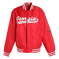 Women's Hype and Vice Red Georgia Bulldogs A-Game Varsity Full-Snap Jacket