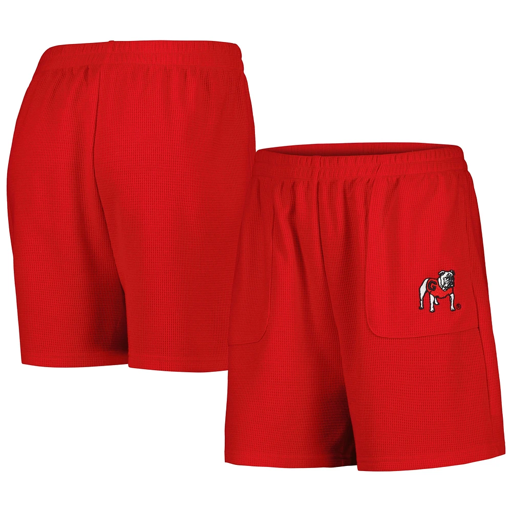 Women's Hype and Vice Red Georgia Bulldogs Pocket Hit Grand Slam Waffle Shorts