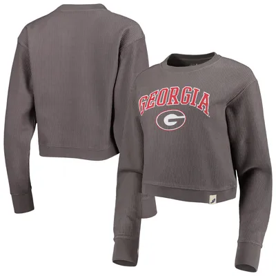Georgia Bulldogs League Collegiate Wear Women's Classic Campus Corded Timber Sweatshirt - Gray