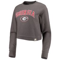 Women's League Collegiate Wear Gray Georgia Bulldogs Classic Campus Corded Timber Sweatshirt