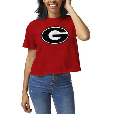 Georgia Bulldogs League Collegiate Wear Women's Clothesline Crop T-Shirt - Red