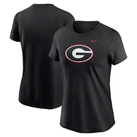 T-shirt Nike noir avec logo Georgia Bulldogs Primetime pour femme