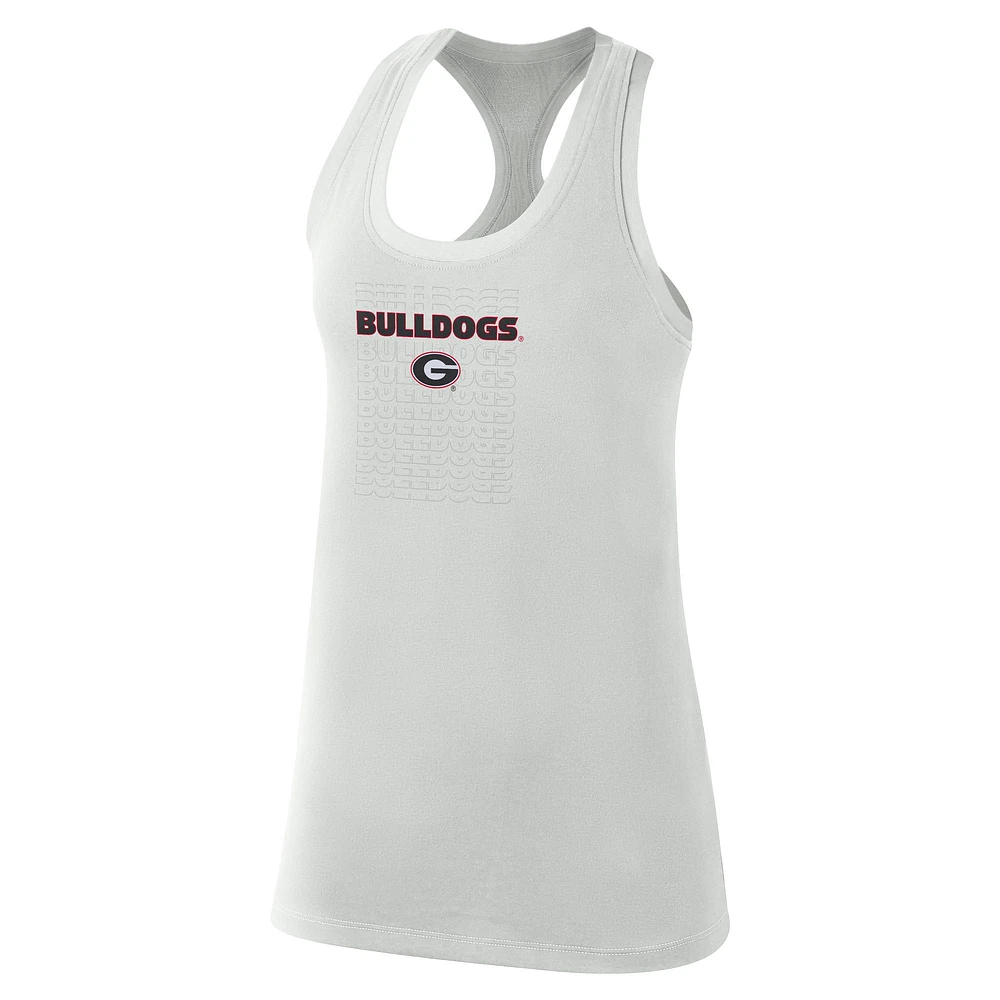 Débardeur Nike Georgia Bulldogs Game Time pour femme, gris