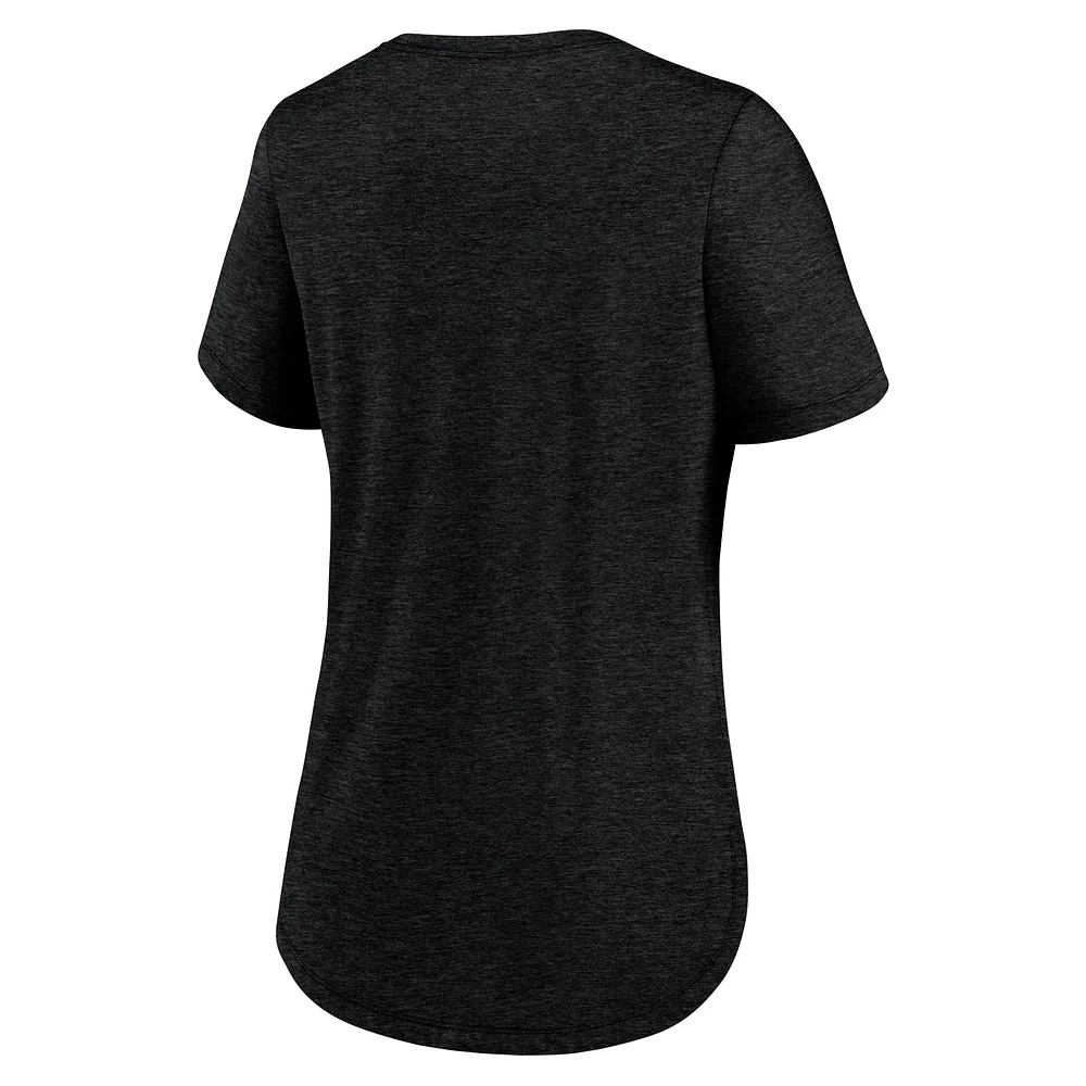 Women's Nike Heather Black Georgia Bulldogs Blitz Tri-Blend T-Shirt
