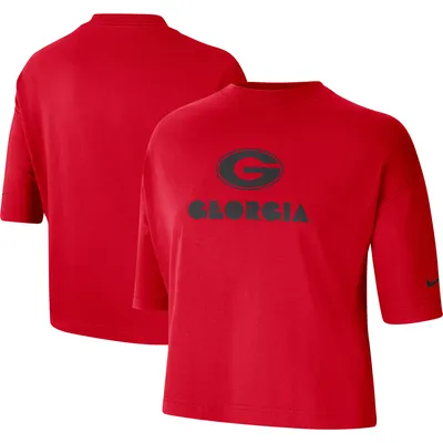 Georgia Bulldogs Nike Women's Crop Performance T-Shirt - Red