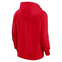 Sweat à capuche Nike rouge Georgia Bulldogs Lockup Phoenix entièrement zippé pour femme