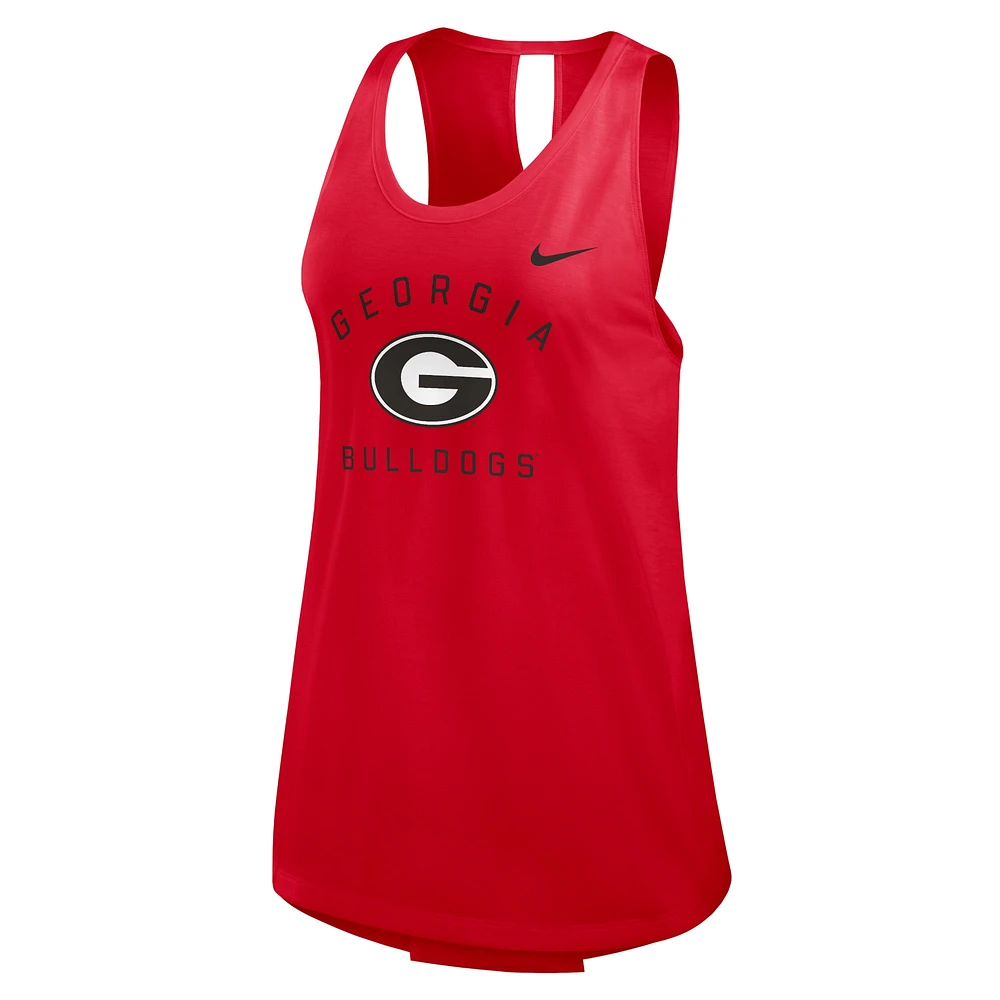 Women's Nike Red Georgia Bulldogs Primetime Crossback Tank Top