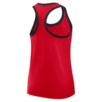 Women's Nike Red Georgia Bulldogs Primetime Racerback Tri-Blend Tank Top