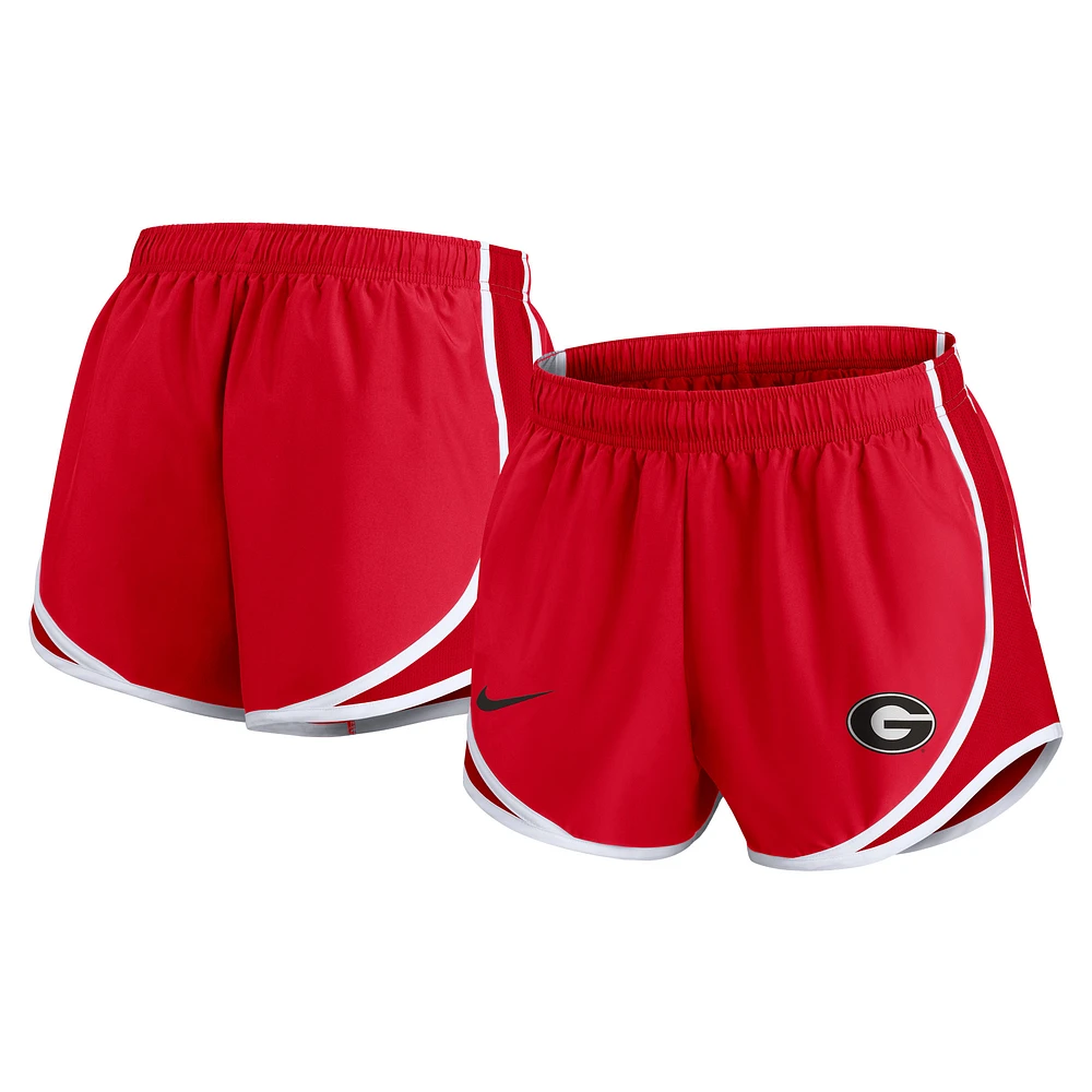 Short Nike rouge Georgia Bulldogs Primetime Tempo Performance pour femme