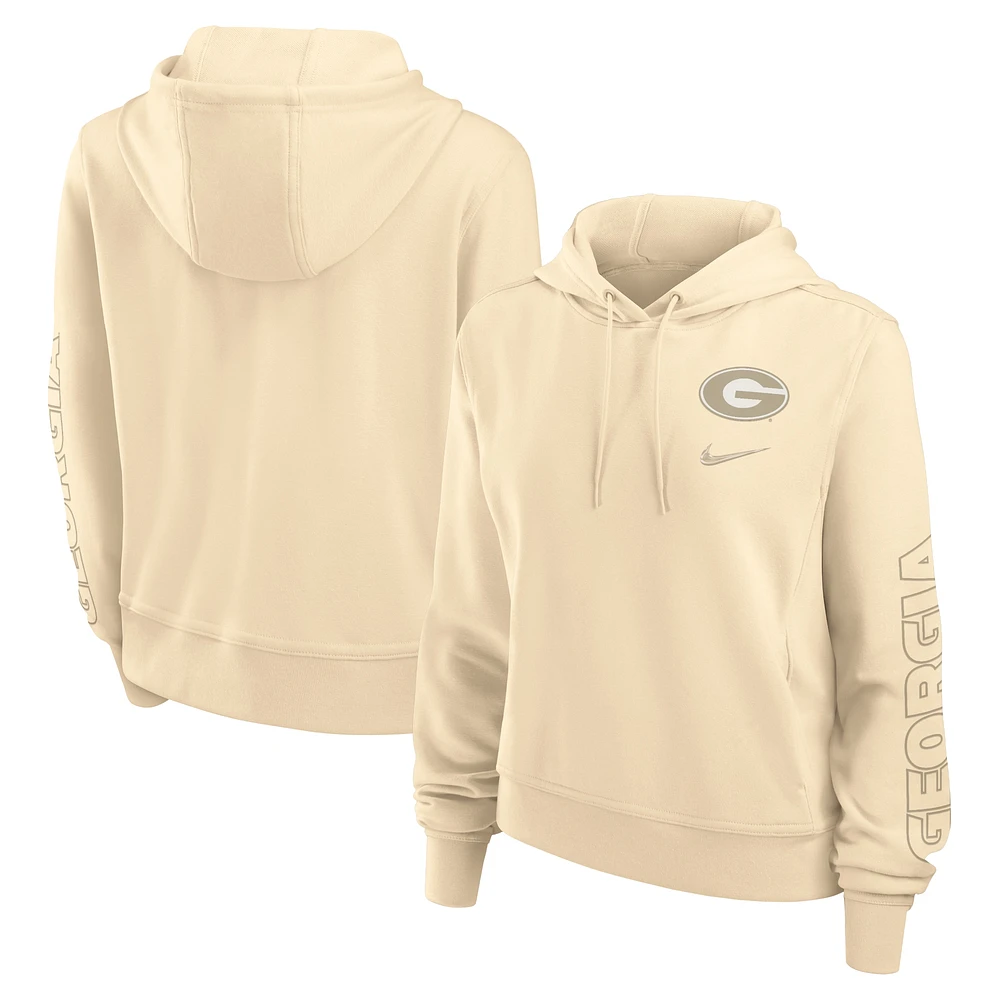 Sweat à capuche Nike Tan Georgia Bulldogs One Performance pour femme