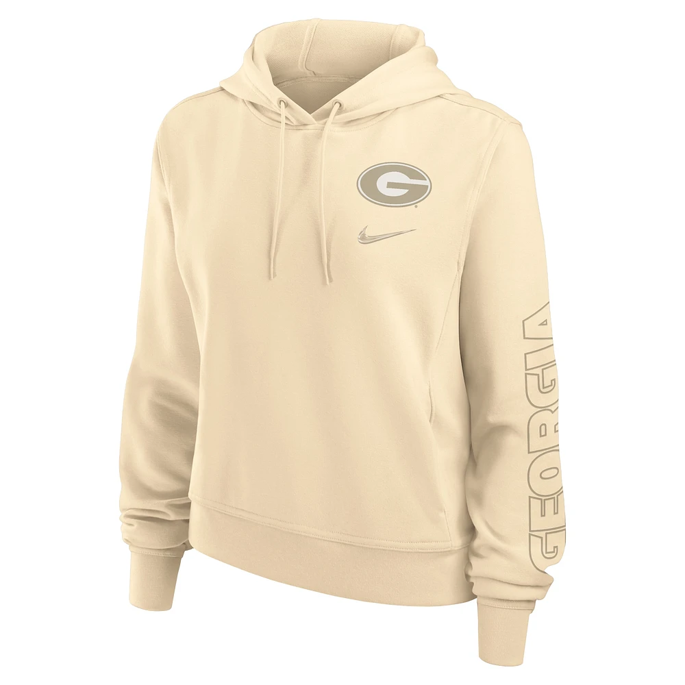 Women's Nike Tan Georgia Bulldogs One Performance Pullover Hoodie