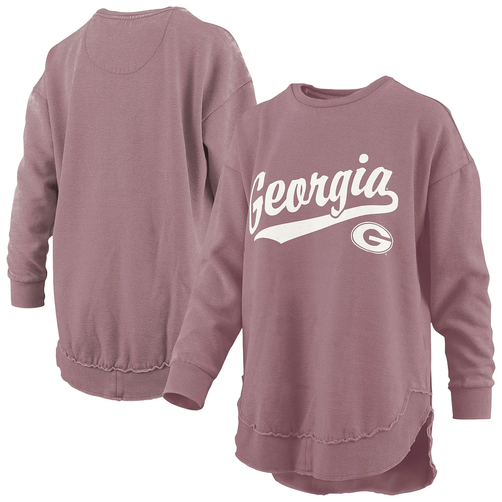 Sweat-shirt en polaire poncho rose Pressbox Georgia Bulldogs pour femme