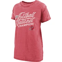 Pressbox pour femme Red Georgia Bulldogs College Football Playoff 2022 National Champions Coupe décontractée Melange T-shirt