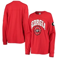 Women's Pressbox Red Georgia Bulldogs Edith Long Sleeve T-Shirt