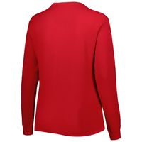 Women's Pressbox Red Georgia Bulldogs Surf Plus Southlawn Waffle-Knit Thermal Tri-Blend Long Sleeve T-Shirt