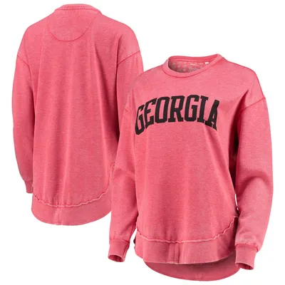 Georgia Bulldogs Pressbox Women's Vintage Wash Pullover Sweatshirt - Red