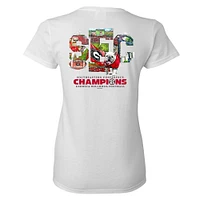 T-shirt blanc pour femme Georgia Bulldogs 2024 SEC Football Conference Champions