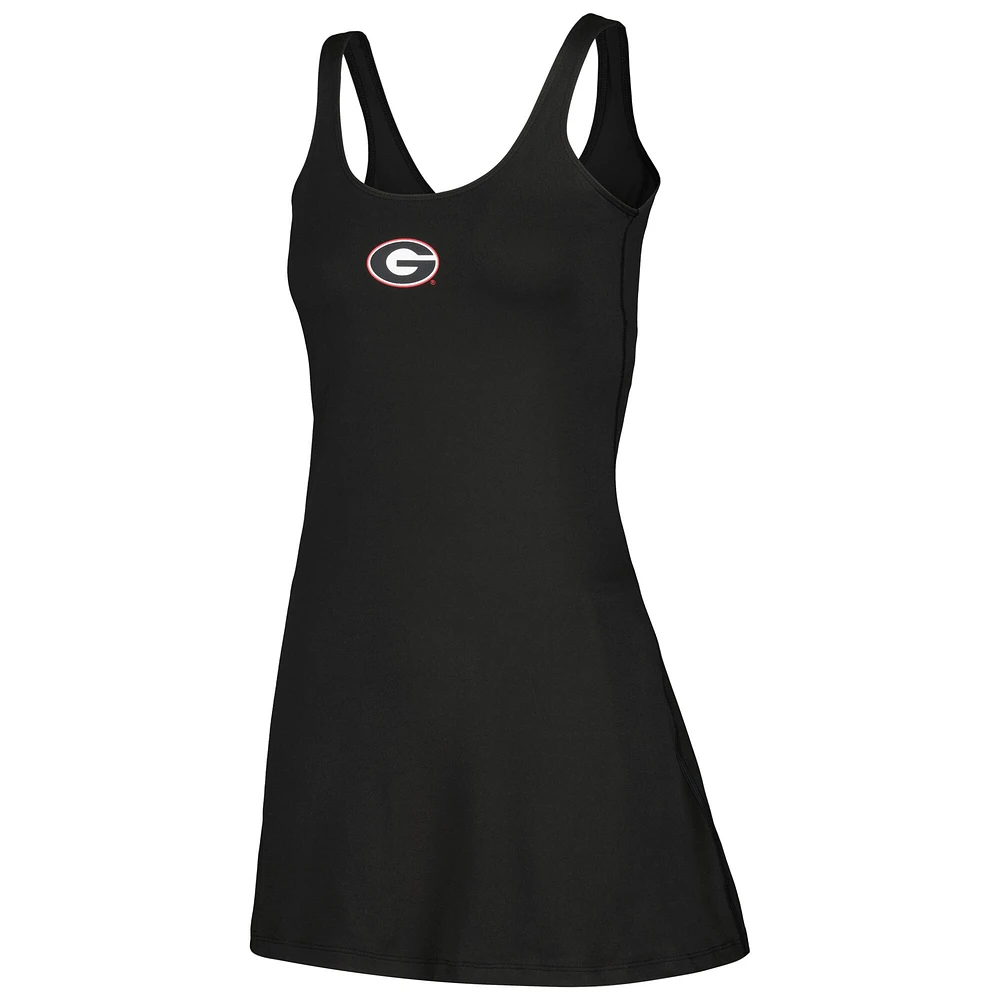 Robe à encolure dégagée avec logo Georgia Bulldogs ZooZatz pour femmes - Noir