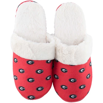 Chaussons en fausse fourrure ZooZatz Georgia Bulldogs pour femmes