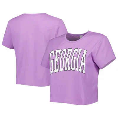 Georgia Bulldogs ZooZatz Women's Core Fashion Cropped T-Shirt - Purple