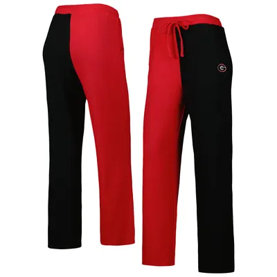 Georgia Bulldogs ZooZatz Women's Colorblock Cozy Tri-Blend Lounge Pants - Red/Black